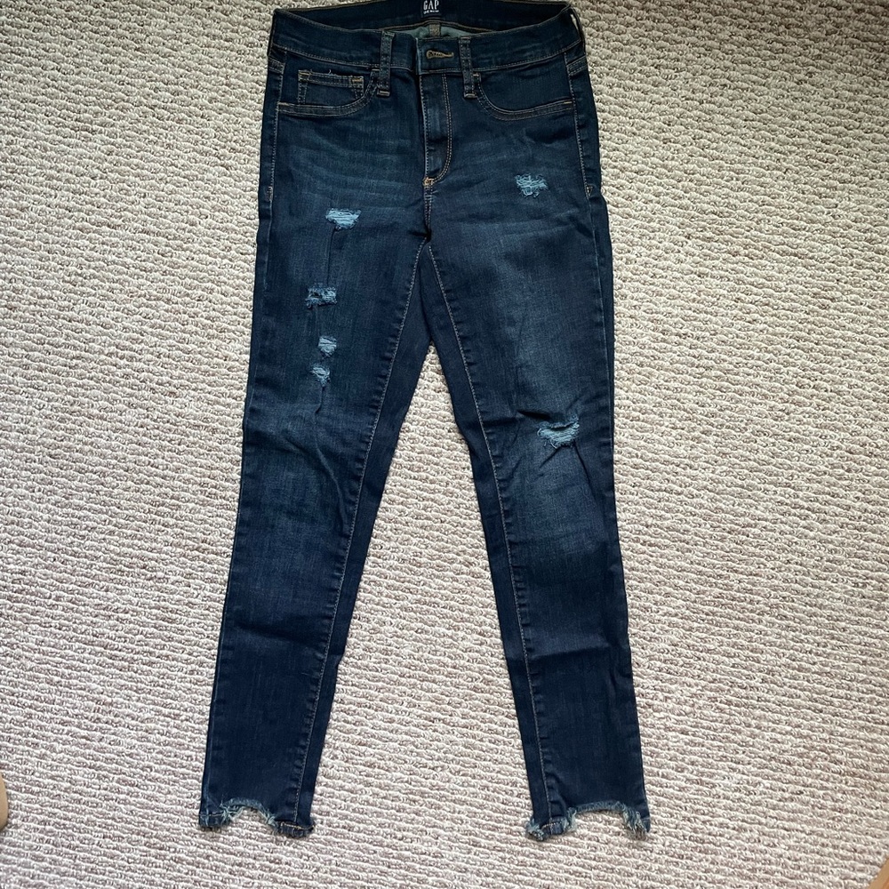 Gap distressed ankle jeggings / jeans